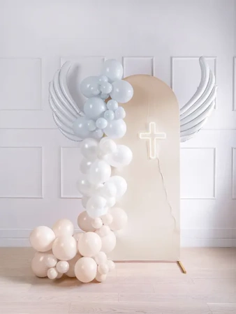 Balony foliowe do girland Skrzydła, 104 x 60 cm, białe