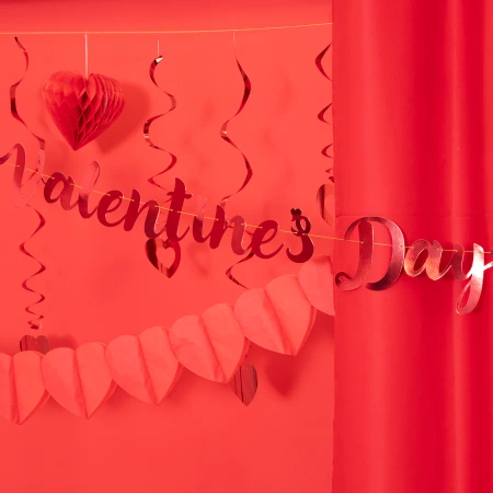 Baner Valentines Day czerwony 140cm