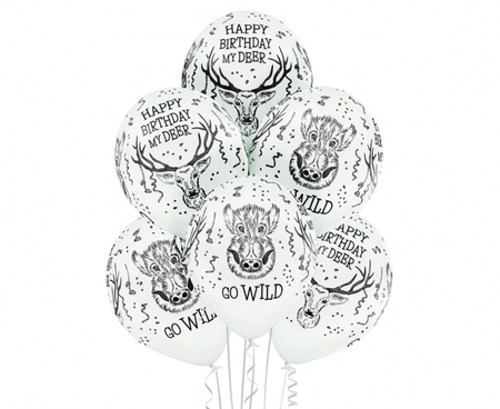 Balony Wild Birthday, 6 szt.