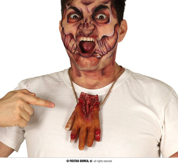 Naszyjnik odcięta dłoń na Halloween