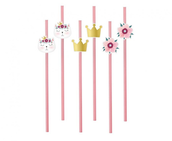 Słomki papierowe Kotek, 6 szt.