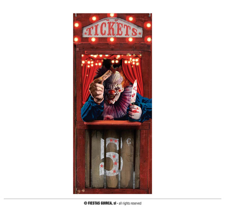 Dekoracja na drzwi Klaun z nożem