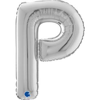 Balon Grabo 26'' Litera P srebrna , 66cm