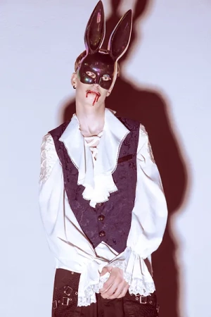 Maska Królik, 16.5x34cm, czarny