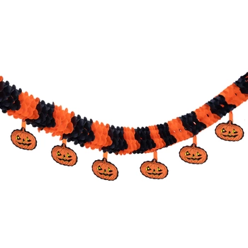 Girlanda Halloween Dynie czarno-pomarańczowa 300cm