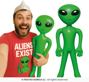 Dmuchany zielony kosmita, 85cm