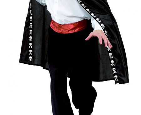 Strój dla dorosłych "Peleryna wampira czarna" (peleryna, żabot) roz. un.