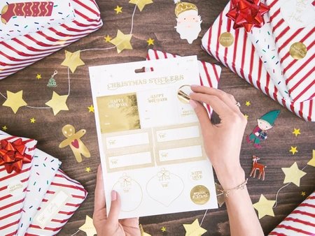 Zawieszki do prezentów Mikołaj, mix