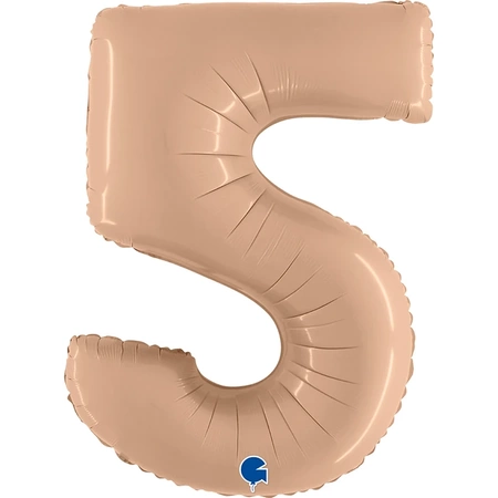 Balon foliowy Cyfra Grabo Satin Nude - Ecru 5 - 40"/102cm
