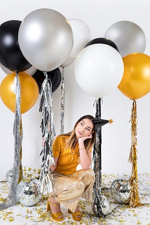 Balon okrągły 60 cm, Pastel Black