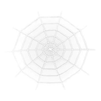 Dekoracja Pajęczyna pluszowa biała 150cm