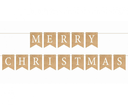 Girlanda papierowa Merry Christmas, 10x13 cm, 250 cm