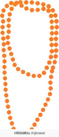 Neonowy zestaw akcesoriów „Disco 80s”, 5 szt., pomarańczowy