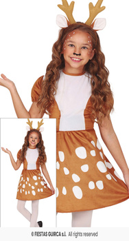 Strój Renifer / Jelonek dla dziewczynki 5-6 lat, rozm. 115-123 cm