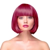 Peruka imprezowa włosy krótkie proste burgundowe
