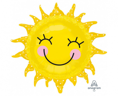 Balon foliowy Uśmiechnięte Słońce (74x71 cm)