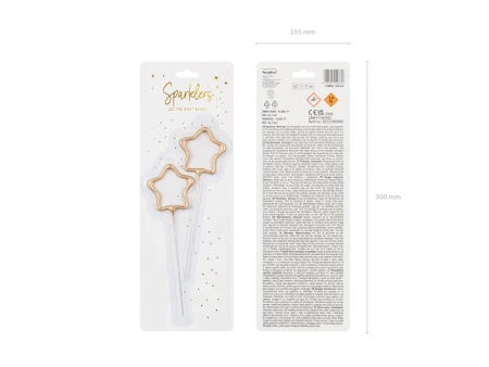 Zimne ognie Gwiazdki, złoty, 16.5cm