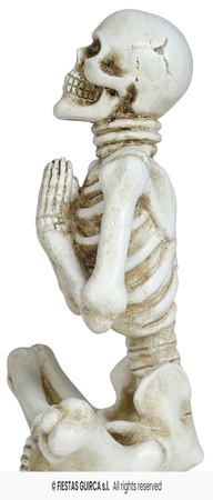 Siedzący szkielet na Halloween, 19x14 cm