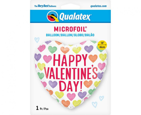 Balon foliowy 18" QL- "Happy Valentine's Day"