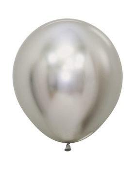 Balony Sempertex, Reflex, Silver, 18", 6 szt