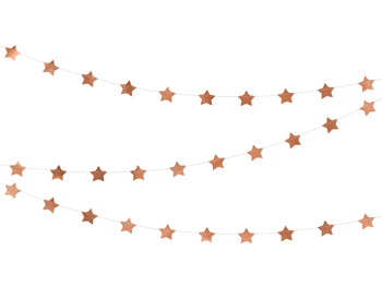 Girlanda Gwiazdki, różowe złoto, 3,6m