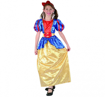 Strój dla dzieci "Królewna (złoty wzorek)", rozm. 120/130 cm