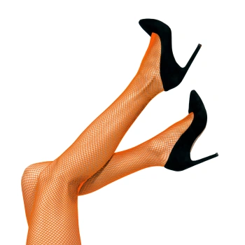 Rajstopy kabaretki neonowe pomarańczowe