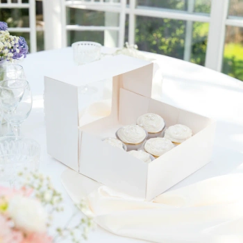 Pudełko na babeczki z przezroczystym okienkiem 6 szt.