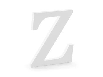 Drewniana litera Z, biały, 17x20cm