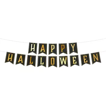 Baner Happy Halloween czarny 250cm
