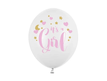 Balony 30cm, It's a Girl, P. Pure White