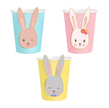 Kubek Wielkanoc zajączki 220 ml DIY mix 6 szt.