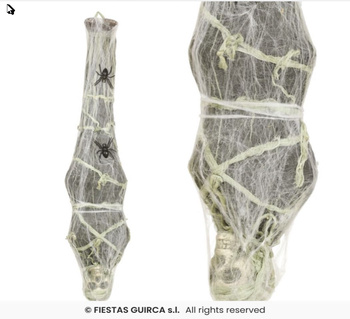 Dekoracja wisząca Szkielet w pajęczynie, 75cm