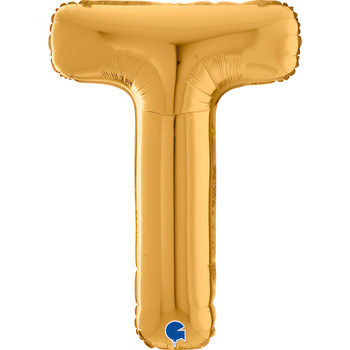 Balon Grabo 26'' Litera T złota , 66cm 