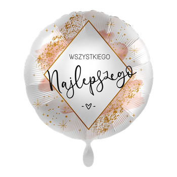 Balon foliowy 18" Wszystkiego Najlepszego - Birthday Smooth Watercolor