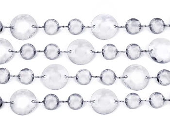 Girlanda kryształowa, bezbarwny, 1m