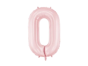 Balon foliowy Cyfra ''0'', 86cm, jasny różowy