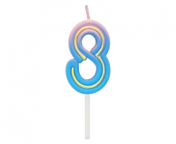 Świeczka cyferka B&C Neon 8,