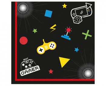 Serwetki papierowe Gaming Party, rozm. 33x33 cm, 20 szt.