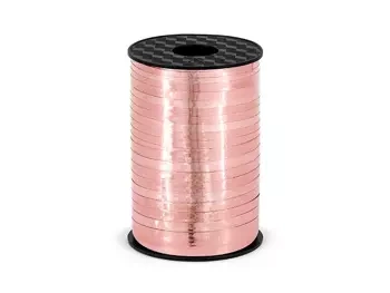 Wstążka plastikowa, różowe złoto, 5mm/225m