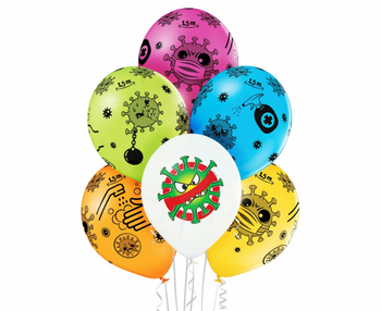 Balony Zatrzymaj Wirusa, 6 szt.