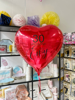 Balon serce gigant personalizowany napełniony helem - rożne kolory