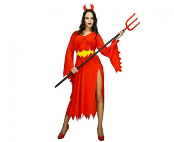 Zestaw dla dorosłych Zmysłowa Diablica (opaska, sukienka), rozm. uniw.