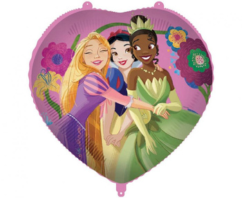 Balon foliowy Serce Princess Live Your Story Disney,46 cm. 1 szt.