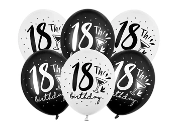 Balony 30cm, 18th! birthday, mix