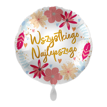Balon foliowy 18" Wszystkiego Najlepszego - Celebration Flowers