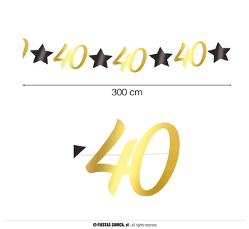 Girlanda na 40-stkę, 3m, DIY