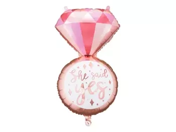 Balon foliowy Pierścionek, 41x72 cm, mix