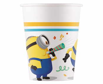 Kubeczki papierowe Minions Rise of Gru, 200ml, 8 szt. Plastic Free