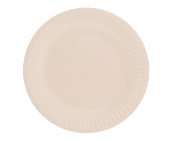 Talerzyki pap. Jednokolorowe, bladoróżowe, 18 cm, 6 szt.